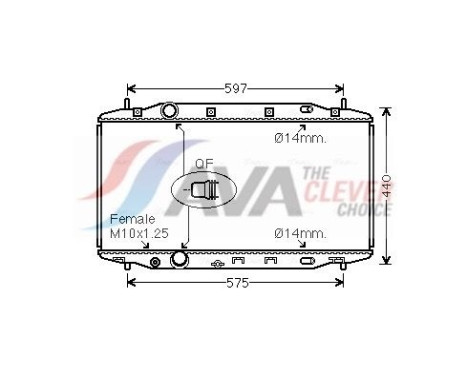 Radiator, engine cooling HD2303 Ava Quality Cooling