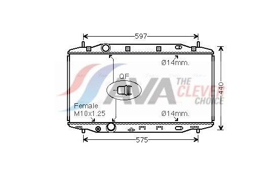 Radiator, engine cooling HD2303 Ava Quality Cooling