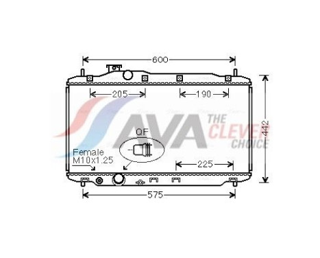 Radiator, engine cooling HD2306 Ava Quality Cooling