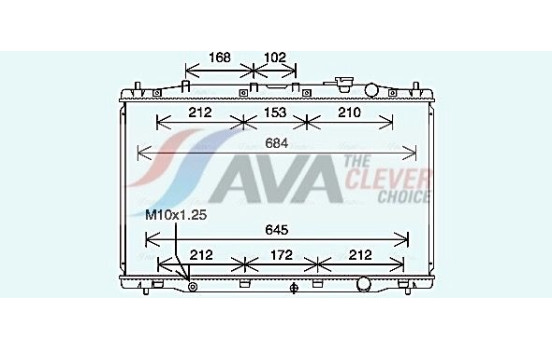 Radiator, engine cooling HD2313 Ava Quality Cooling