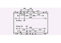 Radiator, engine cooling HD2314 Ava Quality Cooling
