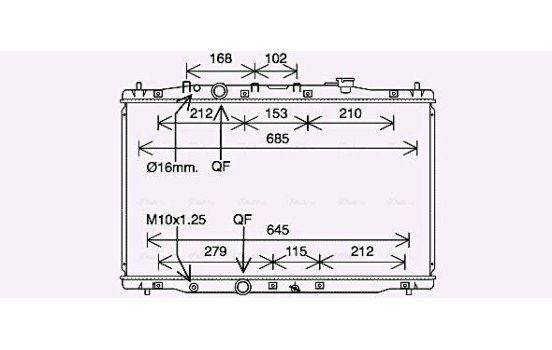 Radiator, engine cooling HD2314 Ava Quality Cooling