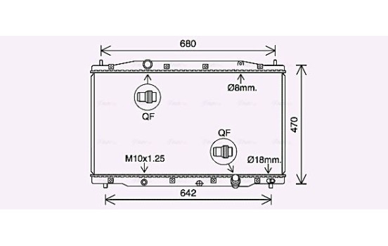 Radiator, engine cooling HD2315 Ava Quality Cooling