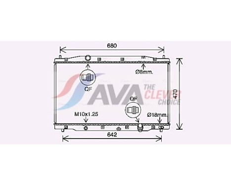 Radiator, engine cooling HD2315 Ava Quality Cooling