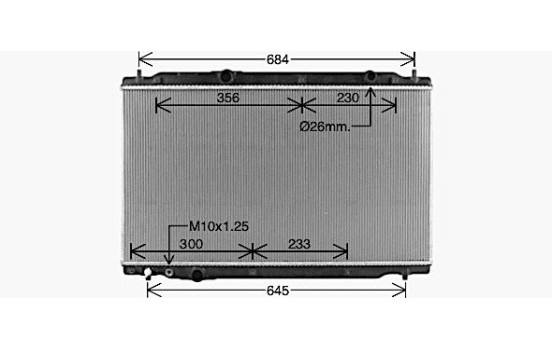 Radiator, engine cooling HD2334 Ava Quality Cooling
