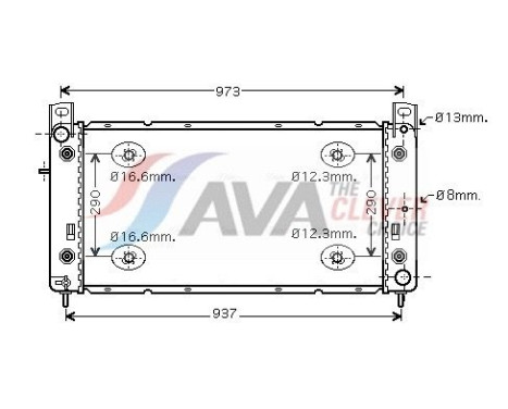 Radiator, engine cooling HR2001 Ava Quality Cooling