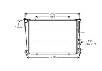 Radiator, engine cooling HY2050 Ava Quality Cooling