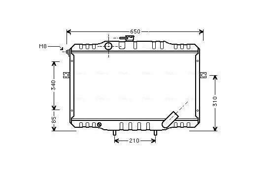 Radiator, engine cooling HY2068 Ava Quality Cooling