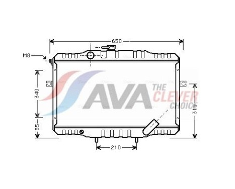 Radiator, engine cooling HY2068 Ava Quality Cooling