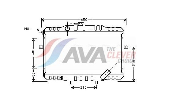 Radiator, engine cooling HY2068 Ava Quality Cooling