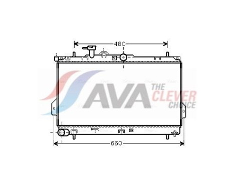 Radiator, engine cooling HY2097 Ava Quality Cooling