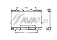 Radiator, engine cooling HY2105 Ava Quality Cooling