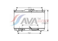 Radiator, engine cooling HY2114 Ava Quality Cooling