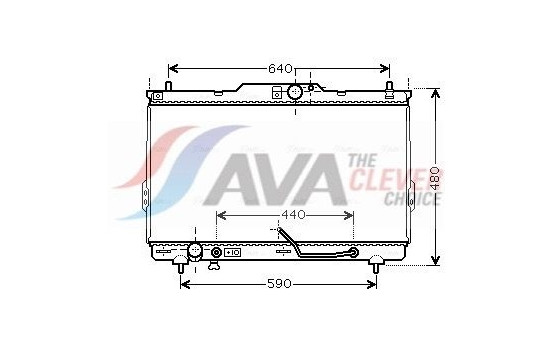 Radiator, engine cooling HY2114 Ava Quality Cooling