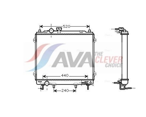 Radiator, engine cooling HY2115 Ava Quality Cooling