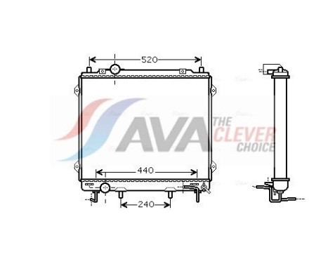 Radiator, engine cooling HY2146 Ava Quality Cooling