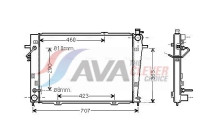 Radiator, engine cooling HY2167 Ava Quality Cooling