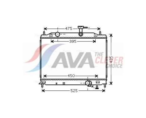 Radiator, engine cooling HY2170 Ava Quality Cooling