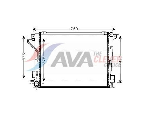 Radiator, engine cooling HY2171 Ava Quality Cooling