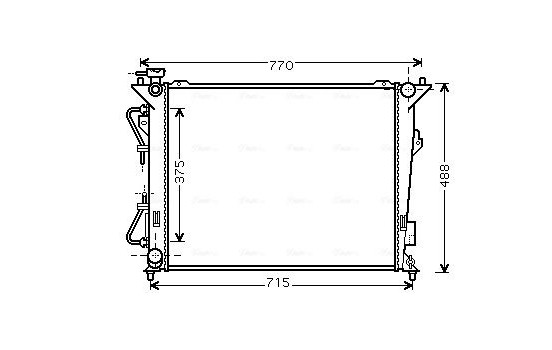 Radiator, engine cooling HY2172 Ava Quality Cooling