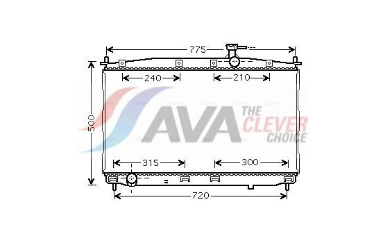 Radiator, engine cooling HY2173 Ava Quality Cooling