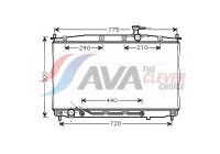 Radiator, engine cooling HY2174 Ava Quality Cooling