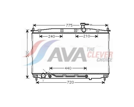Radiator, engine cooling HY2174 Ava Quality Cooling