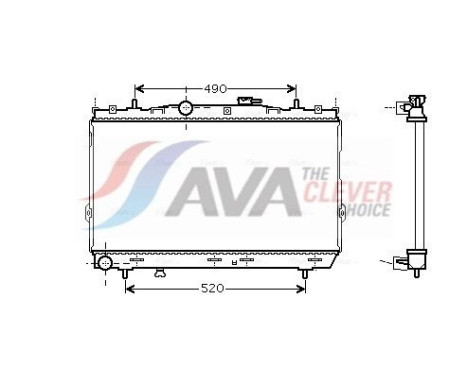 Radiator, engine cooling HY2185 Ava Quality Cooling