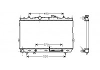 Radiator, engine cooling HY2186 Ava Quality Cooling