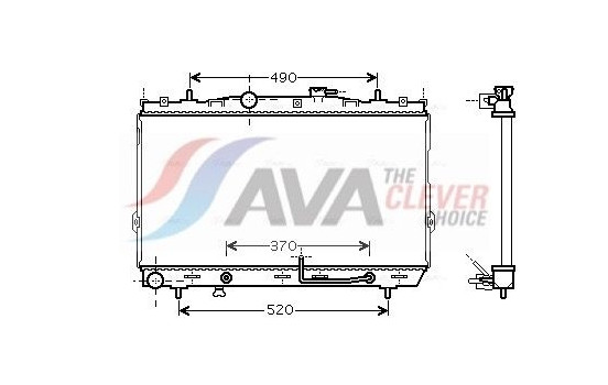 Radiator, engine cooling HY2186 Ava Quality Cooling, Image 2