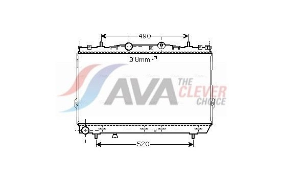 Radiator, engine cooling HY2187 Ava Quality Cooling