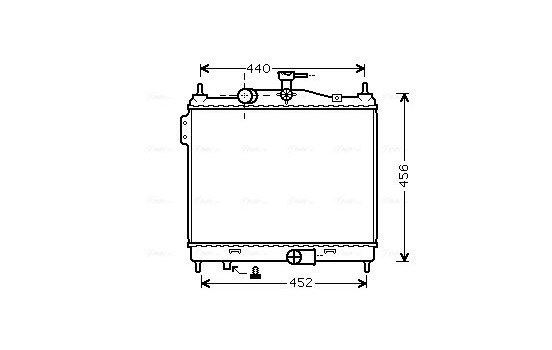 Radiator, engine cooling HY2206 Ava Quality Cooling