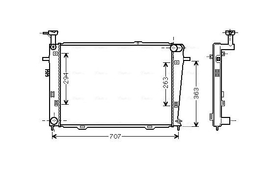 Radiator, engine cooling HY2210 Ava Quality Cooling