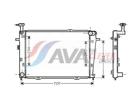 Radiator, engine cooling HY2210 Ava Quality Cooling