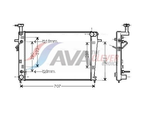 Radiator, engine cooling HY2211 Ava Quality Cooling