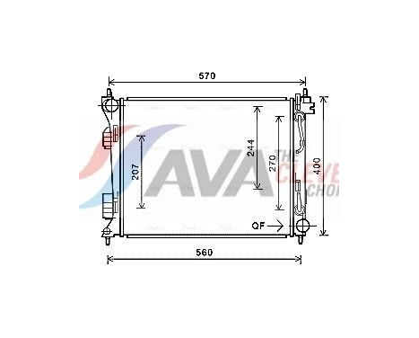 Radiator, engine cooling HY2270 Ava Quality Cooling