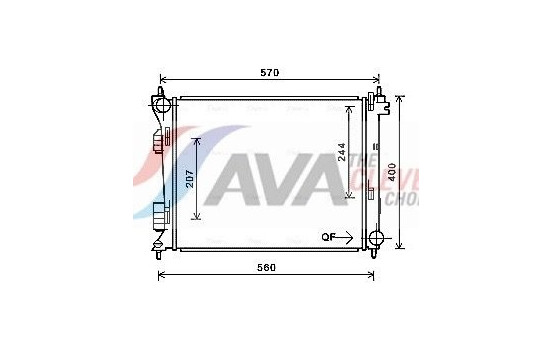 Radiator, engine cooling HY2274 Ava Quality Cooling