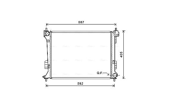 Radiator, engine cooling HY2302 Ava Quality Cooling