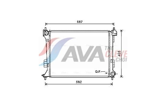 Radiator, engine cooling HY2302 Ava Quality Cooling