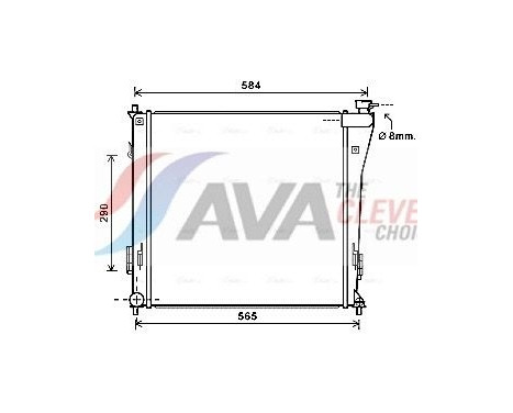 Radiator, engine cooling HY2303 Ava Quality Cooling