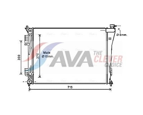 Radiator, engine cooling HY2306 Ava Quality Cooling