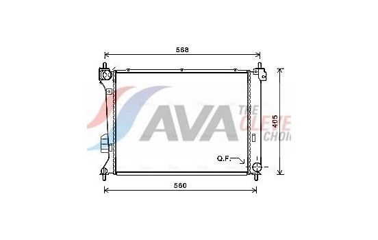 Radiator, engine cooling HY2309 Ava Quality Cooling