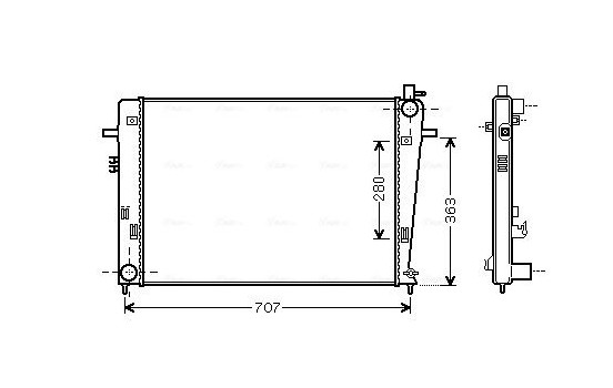 Radiator, engine cooling HY2328 Ava Quality Cooling