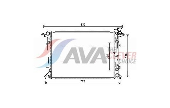 Radiator, engine cooling HY2332 Ava Quality Cooling