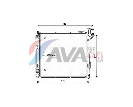 Radiator, engine cooling HY2339 Ava Quality Cooling