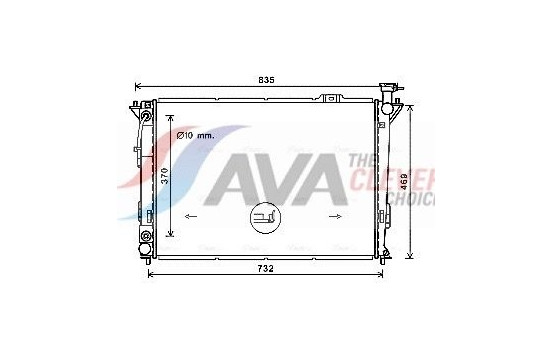 Radiator, engine cooling HY2352 Ava Quality Cooling
