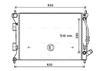 Radiator, engine cooling HY2381 Ava Quality Cooling