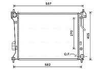 Radiator, engine cooling HY2428 Ava Quality Cooling
