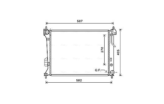 Radiator, engine cooling HY2428 Ava Quality Cooling