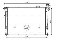 Radiator, engine cooling HY2435 Ava Quality Cooling